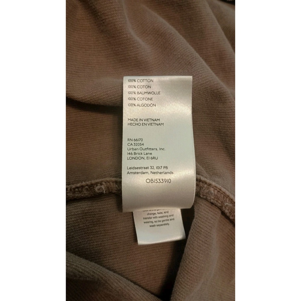 Free People We The Free Baby Cord Buttondown Shirt Warm Tobacco Brown Size M - Picture 11 of 14